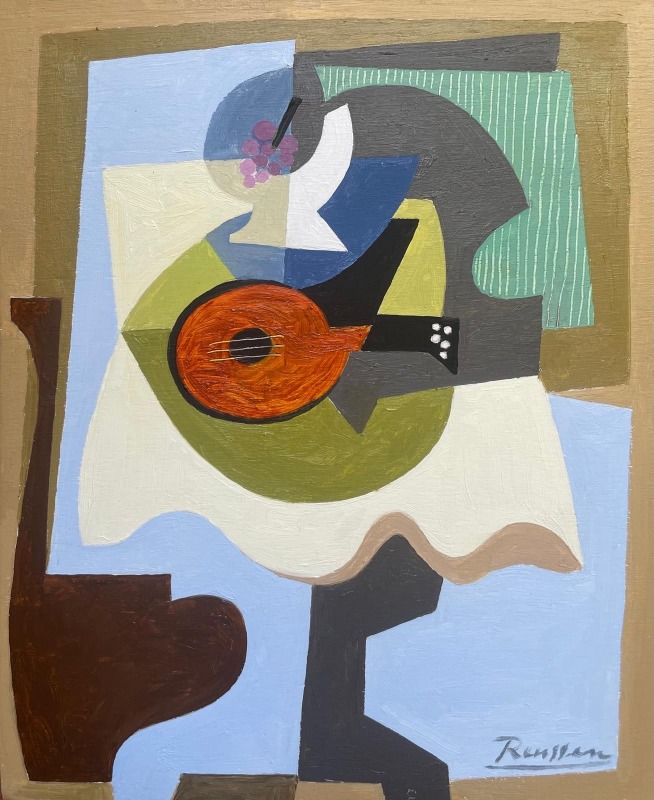 Erik Renssen, Size XXS | Mandoline and grapes in a bowl, 2024