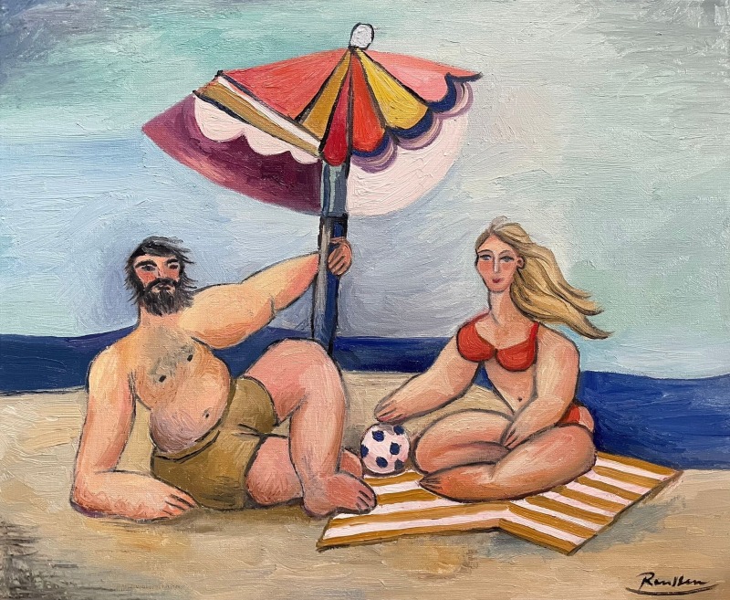 Erik Renssen, Size M | Couple on the beach, 2024