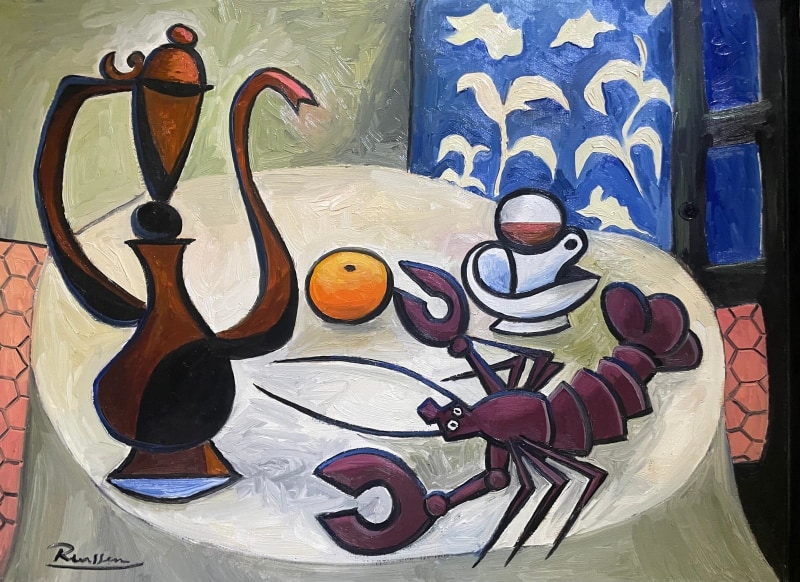 Erik Renssen, Size L | Coffee Pot, orange and lobster., 2025
