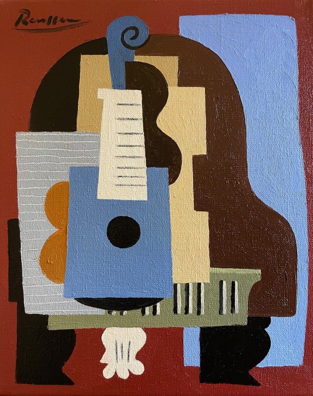 Erik Renssen, Size S | Instruments on a piano, 2024