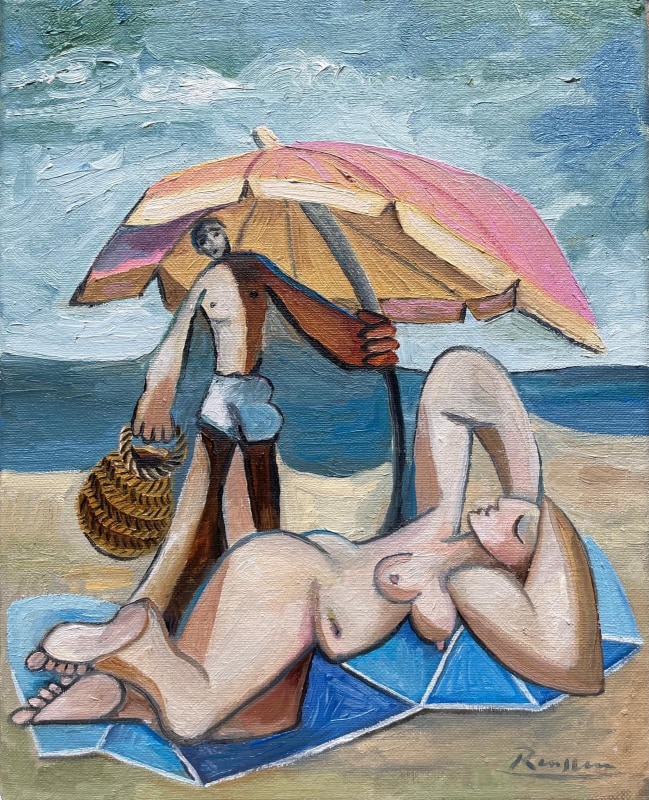 Erik Renssen, Size S | Couple with parasol, 2025