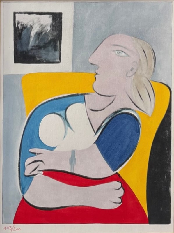 Pablo Picasso, After Picasso's Woman in yellow armchair, 1932, 1955