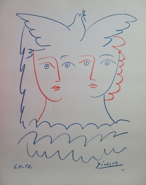 Pablo Picasso, Deux Femmes á la Colombe, 1956