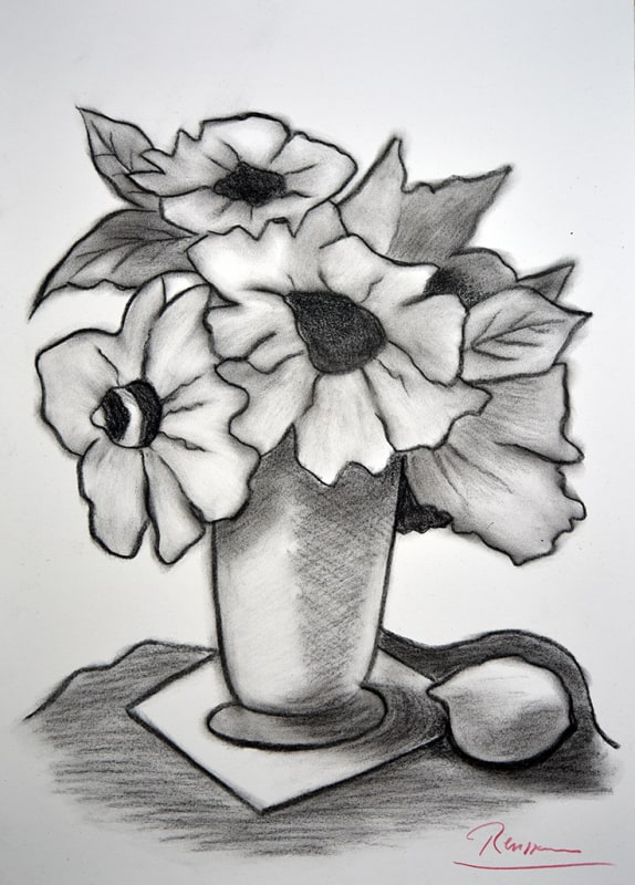 Erik Renssen, Size M | Flowers in a vase, 2022