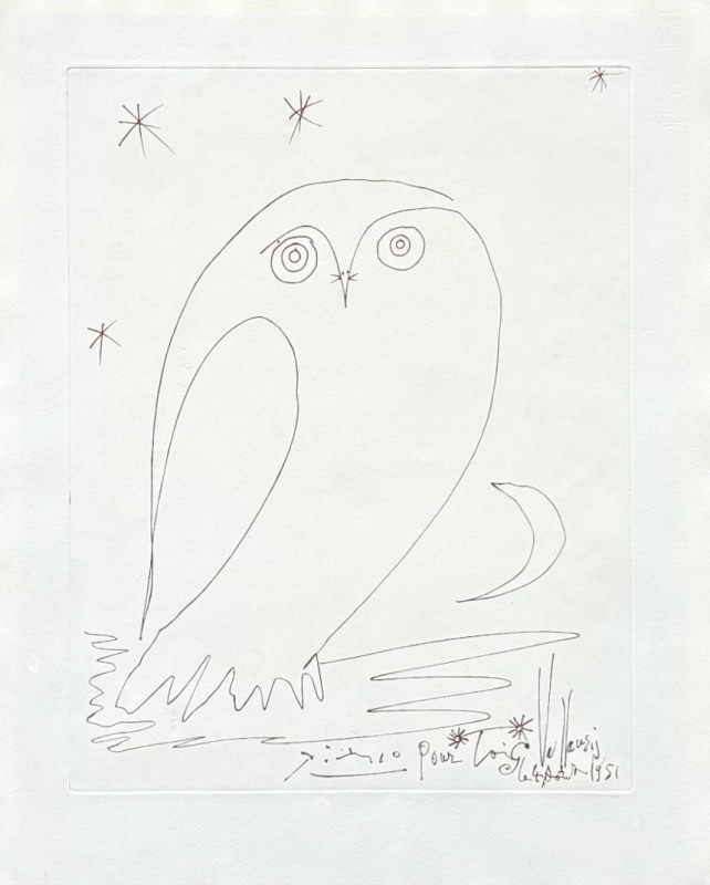 Pablo Picasso, Owl under the stars (1951), 1954