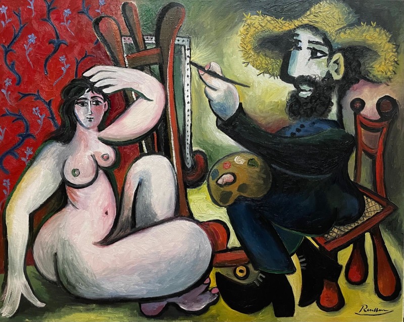 Erik Renssen, Size L | The painter and his model, 2024