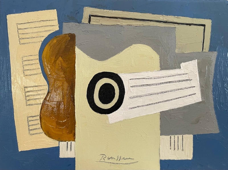 Erik Renssen, Size S | Guitar and music sheet, 2024