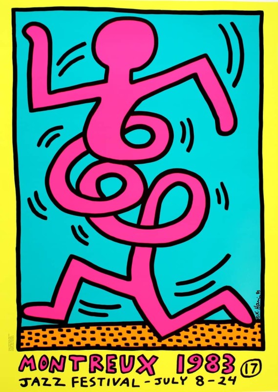 Keith Haring, Montreux Jazz Festival (Pink Man), 1983