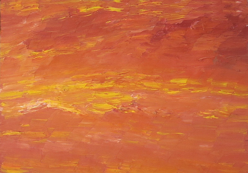 Albert Houthuesen, Orange and Yellow Seascape, 1965