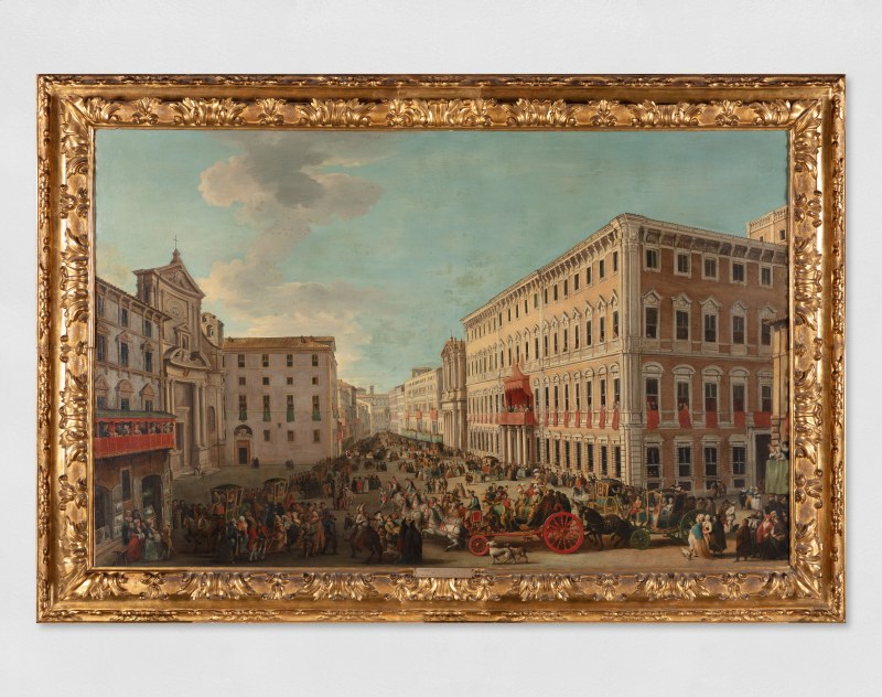 Giovanni Paolo Panini (area), Carnevale a piazza san Marcello, c.1740