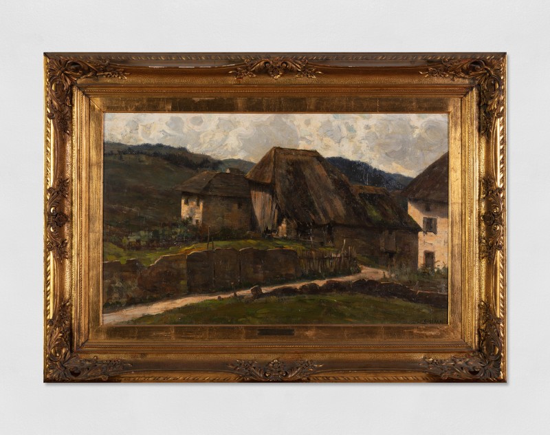 Guglielmo Ciardi, Casolare sulla strada. Altopiano di Asiago, c.1890