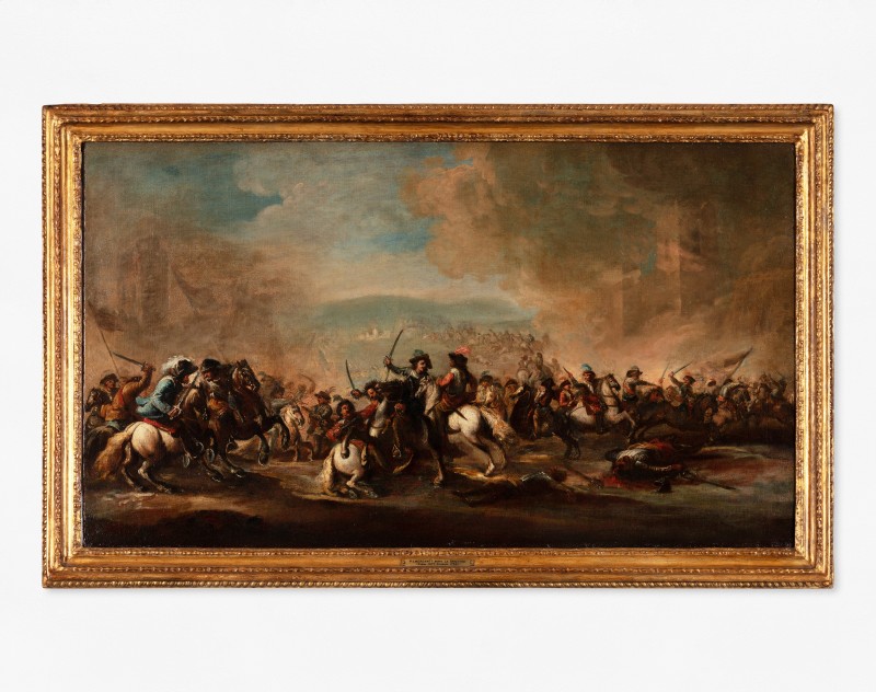Ilario Giacinto Mercanti, detto lo Spolverini (Attribuito a), Battaglia di cavalieri