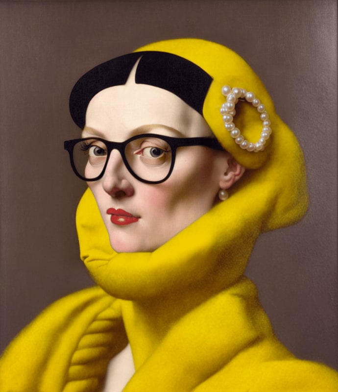 Wolfe von Lenkiewicz, Woman in Yellow, 2022