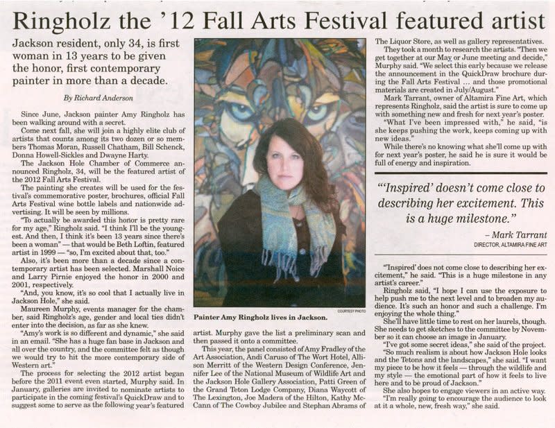 RINGHOLZ THE '12 FALL ARTS FESTIVAL FEATURED ARTIST