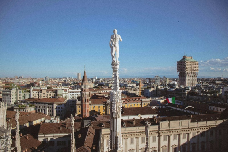 View of Milan, Italy. Photo by Federico Lancellotti. Image via Unsplash.