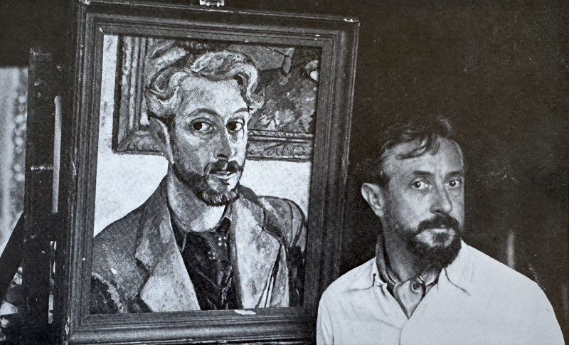 Edward Wolfe with Self Portrait
