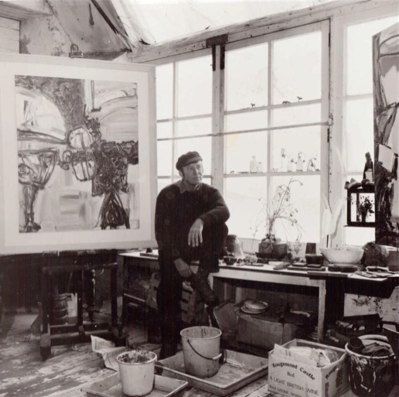 Roy Walker in his Porthmeor studio, St. Ives