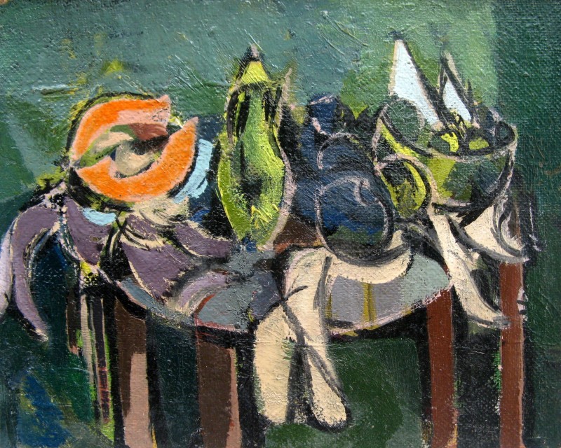 Kenneth Lauder, Still Life with Melon and Fruit, 1951