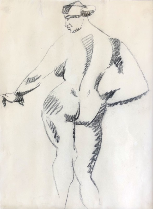 Henri Gaudier-Brzeska, Standing Female Nude, Back View, 1913