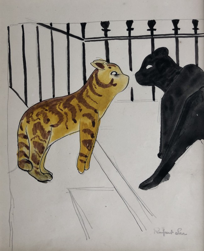 Rupert Lee, Two Cats, c. 1920