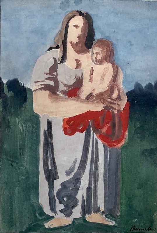 Bernard Meninsky (1891-1950)Mother and Child, c. 1950