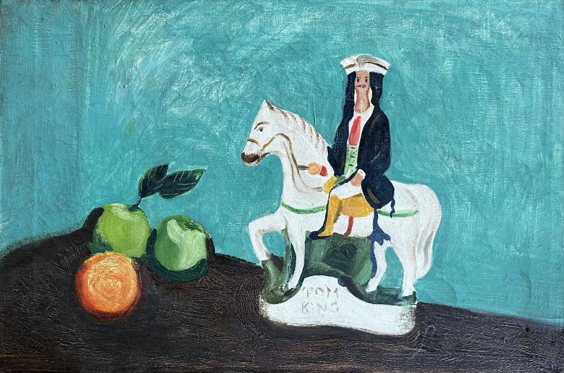 Frederick Roberts Johnson, Still Life with Staffordshire Figure (Tom King), c. 1930s
