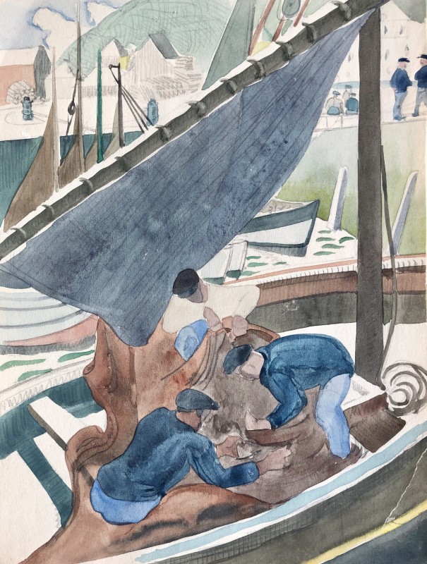 Doris Hatt (1890-1969)Fishermen, Honfleur, 1931