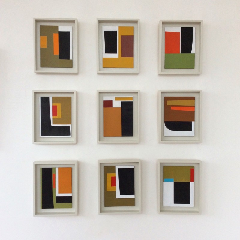 John Taylor (b. 1955)Nine Collages - Installation.