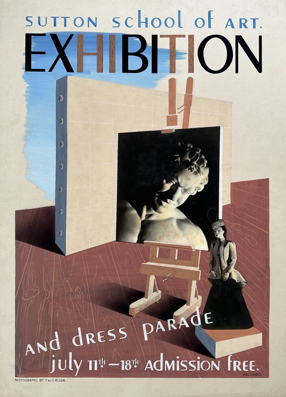 Albert Edward Halliwell, Surrealist Poster Design for Sutton School of Art, c. 1935