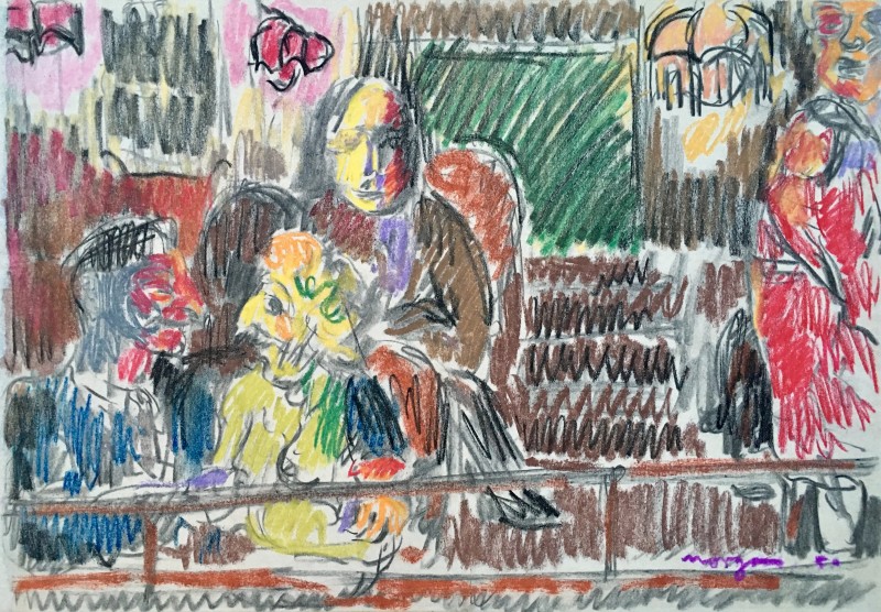 Glyn Morgan (1926-2015)Figures in a Bar, 1950