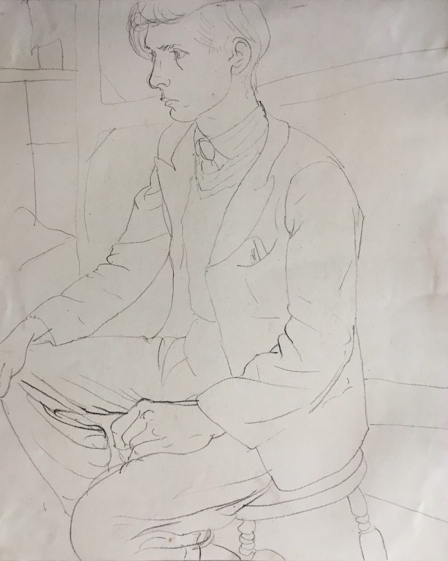 Glyn Morgan (1926-2015)Art Student, Benton End, c. 1944