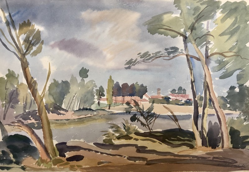 Ethelbert White, River Landscape, c. 1940s