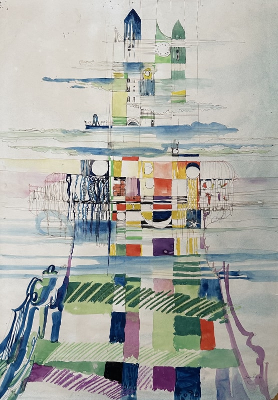 William Crosbie, Surreal Landscape, 1944