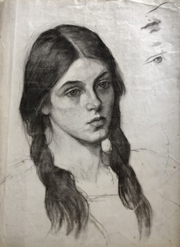 Sir George Clausen (1852-1944)Portrait Study, 1909