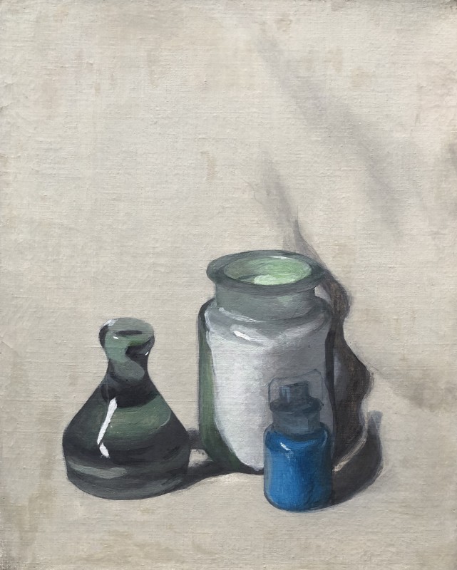 Andrew Forge, Still Life with Pigment Bottles, 1948