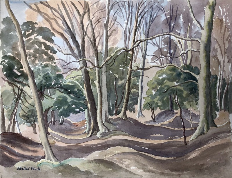 Ethelbert White, Woodland Landscape, Surrey, c. 1938