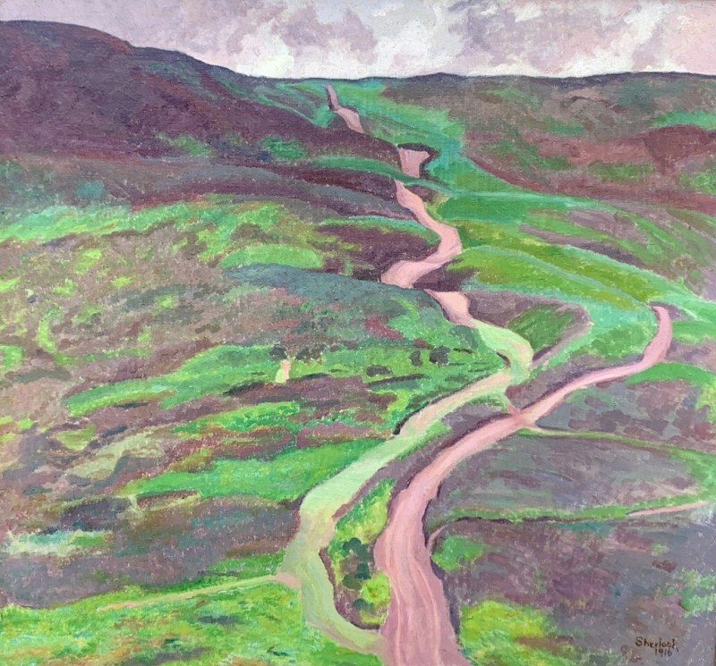 Marjorie Sherlock, Exmoor Landscape, 1916