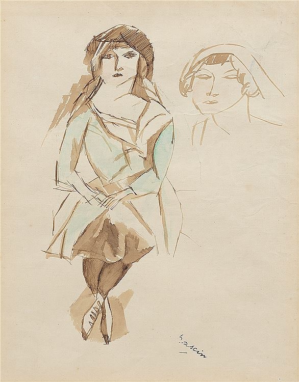 Jules Pascin (1885-1930)Femme assise, c. 1920