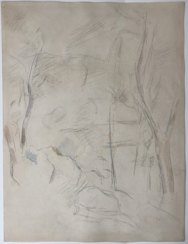 Paul Cézanne, Rochers et arbres, 1890-95