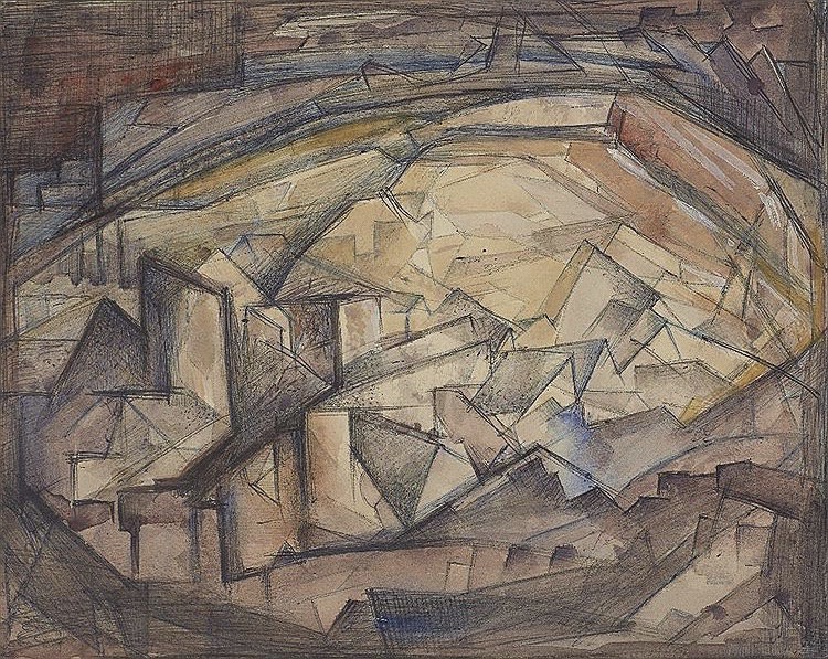Elsie Henderson, Cubist Landscape, c. 1918