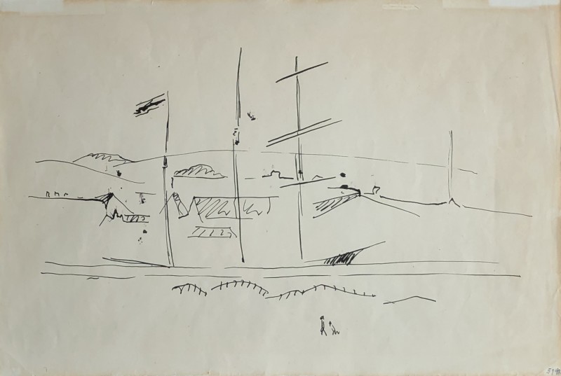 Henri Gaudier-Brzeska (1891-1915)Ship in Dock, Cardiff, 1909