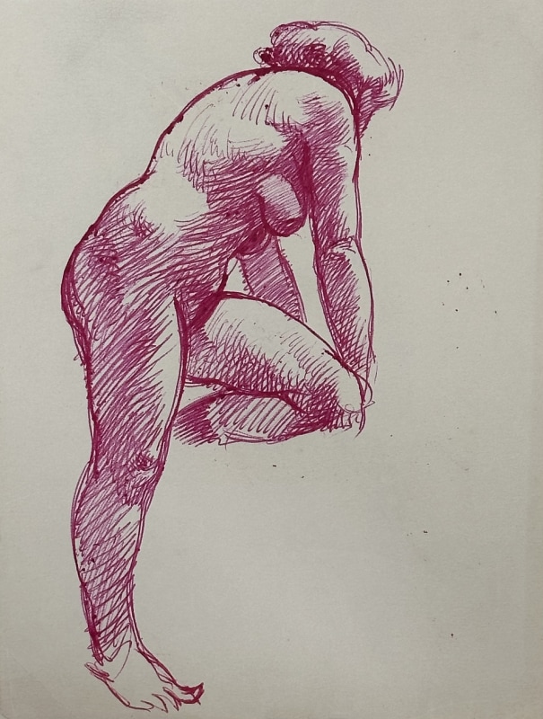 William Crosbie, Red Nude II, c. 1940s