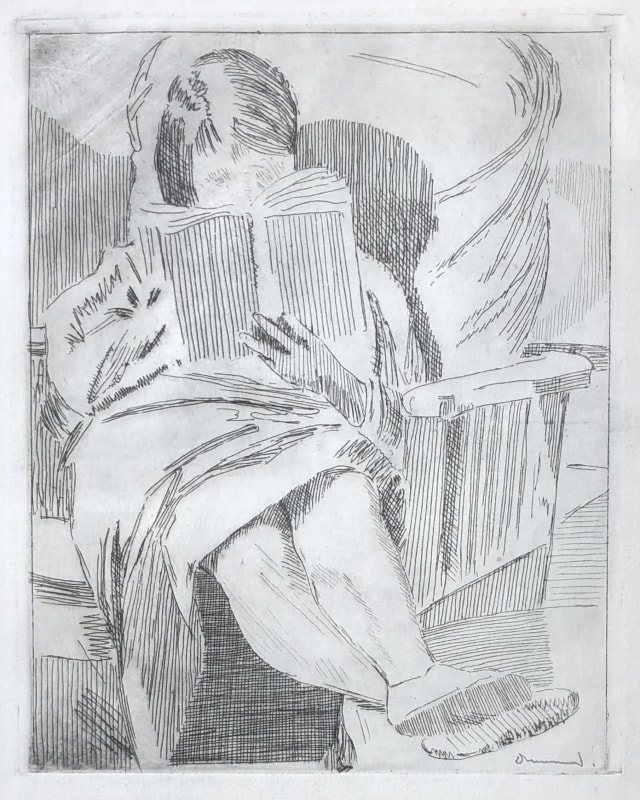 Malcolm Drummond, Woman Reading, 1919