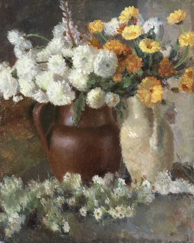 Dorothy Hepworth, Still with Jugs and Flowers, c. 1935