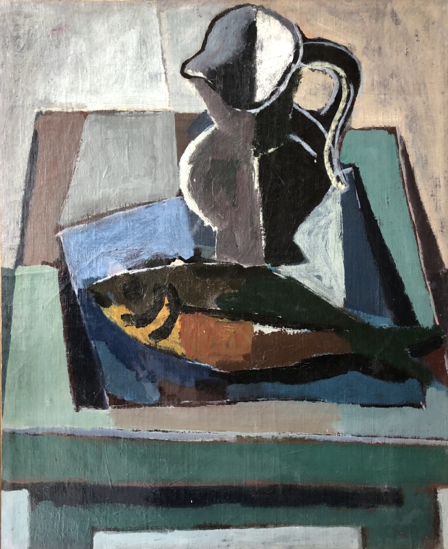Jacques Nestlé, Still Life with Jug and Fish, c. 1946