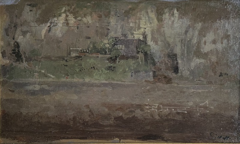 Walter Sickert (1860-1942)Les Falaises du Pollet et l'Atelier du Pientre Haquette (Esquisse), Dieppe, 1885
