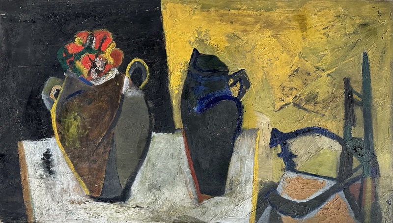 Jacques Courtade (1923-1994)Still Life with Flowers and Pitchers, 1950
