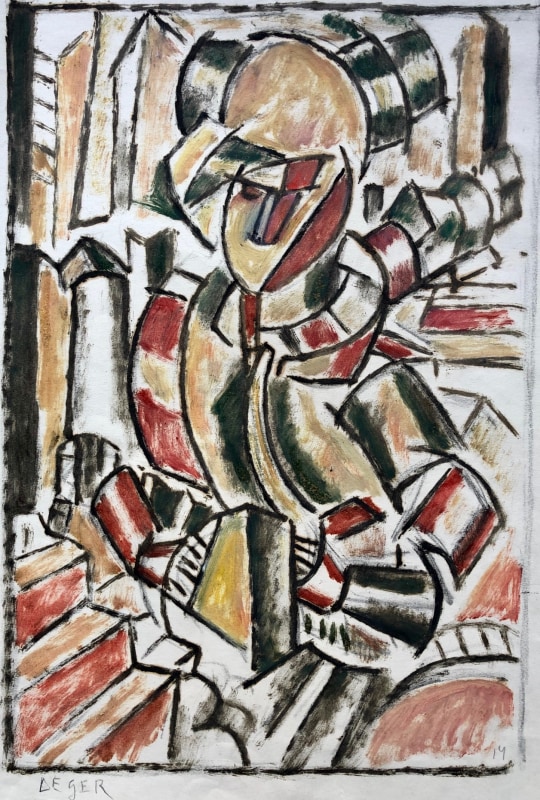 Marie Marevna (1892-1984) Study after Fernand Léger's 'Woman in Red and Green', 1914 Oil on paper