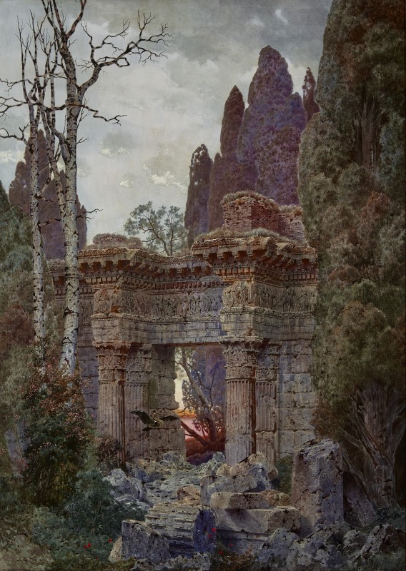 Ferdinand Knab, Roman Ruin at Twilight, 1894