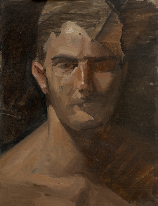 Aquiles Oil on board 34 x 26 cm 2024